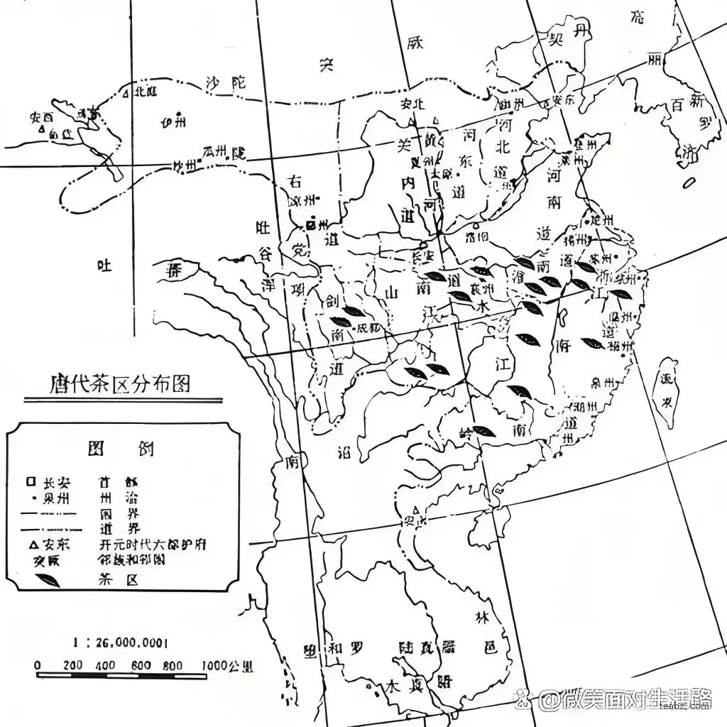 唐代茶区分布图